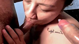 Mature Stepmother Fucked by Two Stepsons in Double Penetration Anal and Vaginal