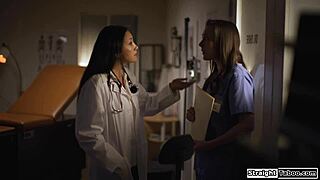 latina doctor seducin' nurse for compliance