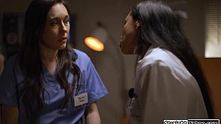 latina doctor seducin' nurse for compliance