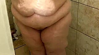 Curvy BBW Wife Washing Up in the Shower Part 2