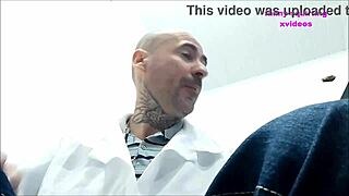 cleaning lady bound and sucks boss in office.