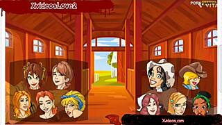 cowboy village girls play an exciting video game