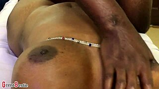 Nipples harden from intense breast passion massage by European babe