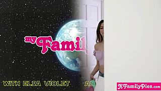 Stepbro picks stepsister or busty bff for threesome.