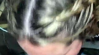 Wanna see this rich blonde give head to black cock?