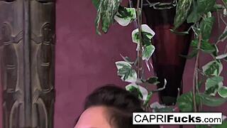 busty capri masturbates her wet pussy