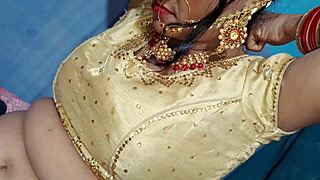 Beautiful married bhabhi gives an intimate wedding night surprise.