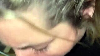 Wanna see this rich blonde give head to black cock?