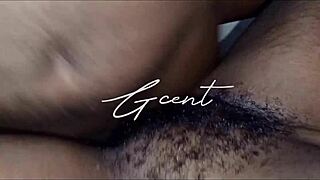 close up on passionate hairy sex with girlfriend moaning and screaming in missionary