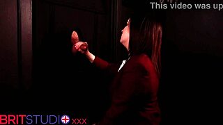 Student in cosplay or girl next door at gloryhole?