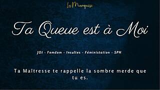 ta queue est à moi - french femdom dirty talk with orgasmic joi
