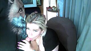 mature couple's fun pranks on the balcony