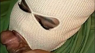 Masked Girl Gives Super Sloppy Deep Throat Blowjob With Spitting And Gagging