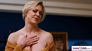 big tits cougar stepmom devours her teen stepdaughter's pussy