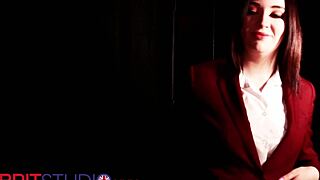 Student in cosplay or girl next door at gloryhole?