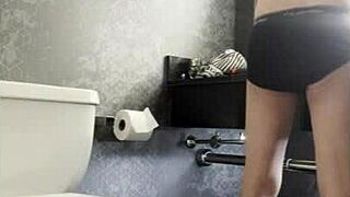 Is that bath groping leading to a steamy handjob with pornstar?