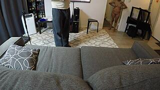 mandy mynxx gives amazing oral on the couch in pov