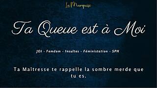 ta queue est à moi - french femdom dirty talk with orgasmic joi
