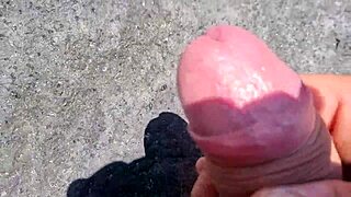 crazy public jerking and piss-loaded cock show 😈