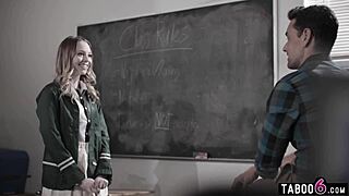 cheerleader teen lily larimar praised by older teacher ryan driller for hardcore sex