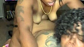 BBW ebony girlfriend bends over for rough doggystyle with a strapon. Subscribe for full homemade action!