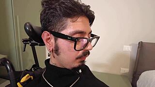 Francesca learns submission from her disabled coach in taboo roleplay