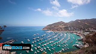 Steamy step sisters Gal Ritche in a wild parody with step brothers, full SFW movie action!