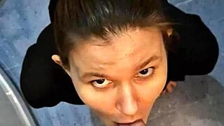 I've Got A Bit More Time To Fuck My Skinny Tattooed Brunette Neighbor In The Bathroom Passionately