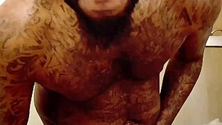 youngstarbrazy with tattoos warms up by sucking big black monster cock.