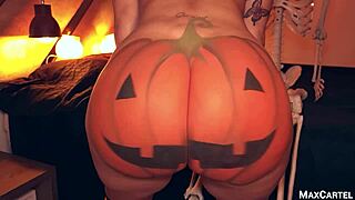 Voodoo whore gets creampie in her asshole