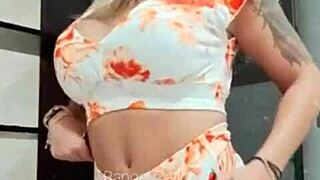 Hot Latina Brunette Teases With Her Big Pussy Lips And Delicious Tits