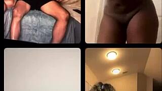 amateur with big tits and ass performs on ig live with big cock