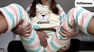 stepdad gropes teen's pussy and small tits roughly