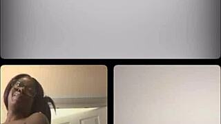 amateur with big tits and ass performs on ig live with big cock