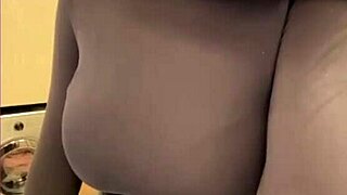 Milky Stepmom Licks Her Big Tits