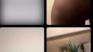 amateur with big tits and ass performs on ig live with big cock