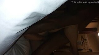 this wild blonde slut gets tied up and sucks a big black cock before getting fucked hard