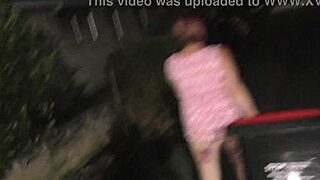 Kiwi Trashy Milf Public Disgrace Pissed On in Busy Street