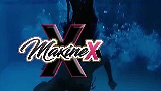 Maxine soaps up after cum in bathroom