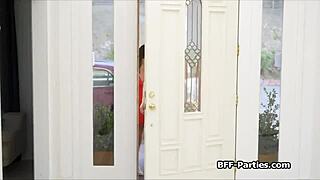 Picking Up Stranded Amish Cutie Turns Into Hardcore Foursome With Fingering And Masturbation