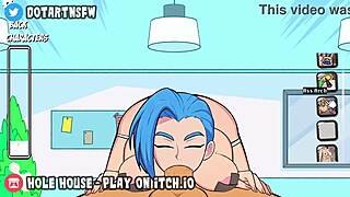 看不够英雄联盟Jinx指奸深喉多姿势内射