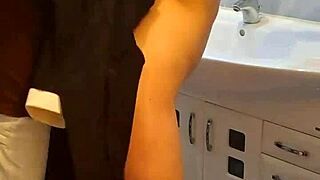 I've Got A Bit More Time To Fuck My Skinny Tattooed Brunette Neighbor In The Bathroom Passionately