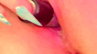 horny bbw fat amateur masturbates roughly with toys in homemade solo video