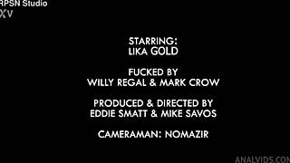 can lika gold handle this hard dp anal fuck and swallow?