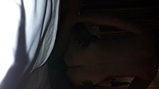 this wild blonde slut gets tied up and sucks a big black cock before getting fucked hard