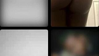 amateur with big tits and ass performs on ig live with big cock