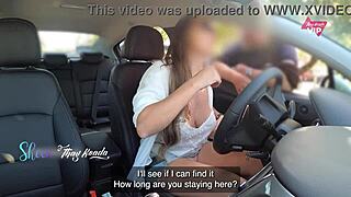 i'm being so naughty without panties, asking a stranger for help outdoors 😏