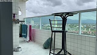 hired maid arrives in short skirt delighting with her ass