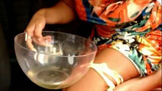 girl peeing on webcam in outdoor public spot