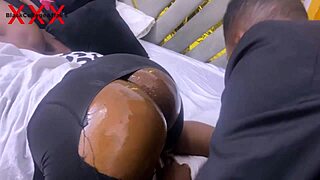 fucking my big ass stepdaughter bent over, then her big boobs teen 18+ friend joins for wet pussy cumshot 😏 homemade fun